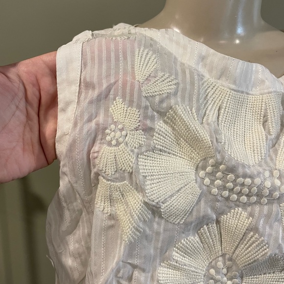 Willow & Clay / tank top sheer with details waist cropped - Picture 4 of 7